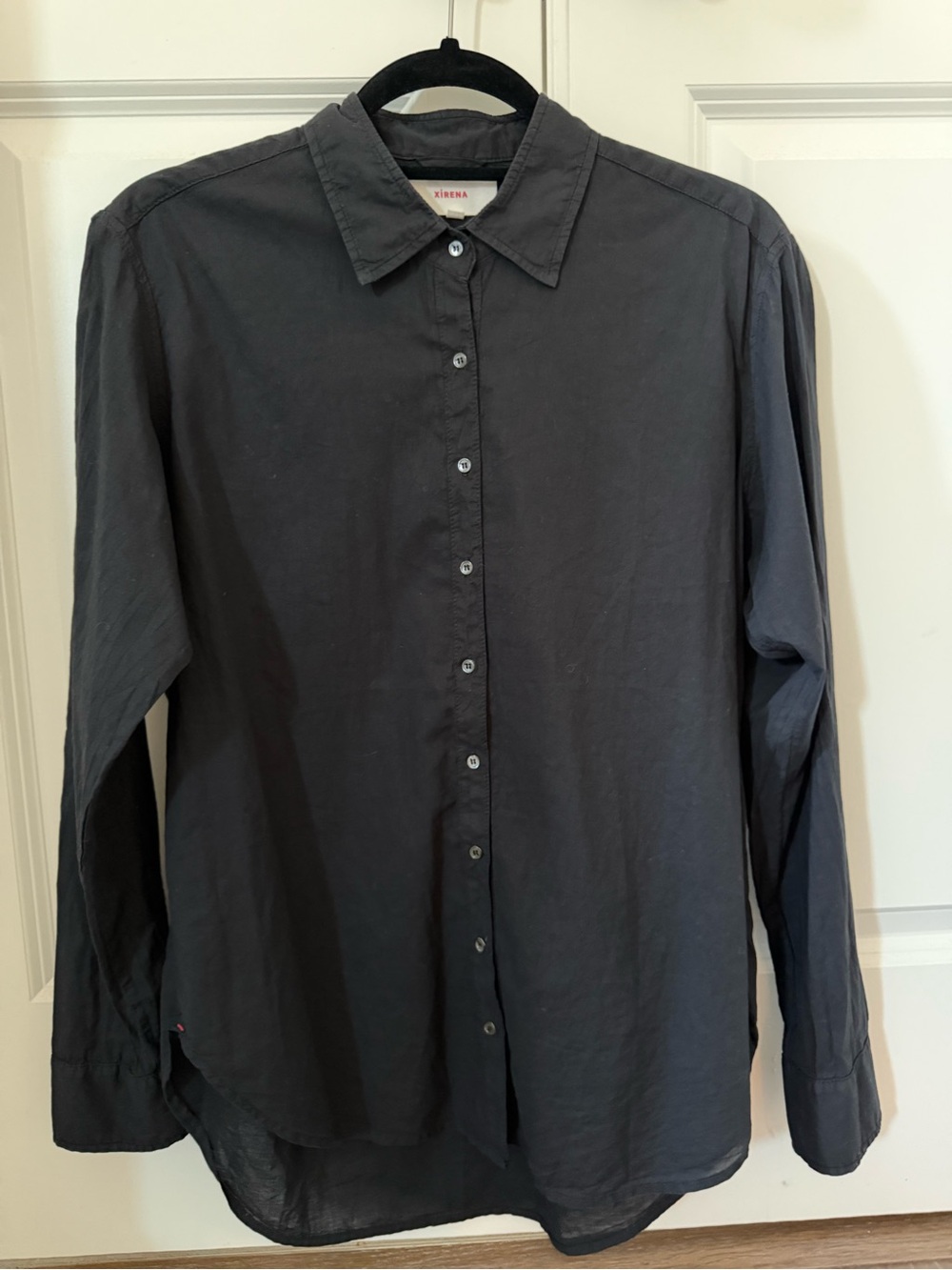 EUC XiRENA Charcoal Black Button-Down Shirt